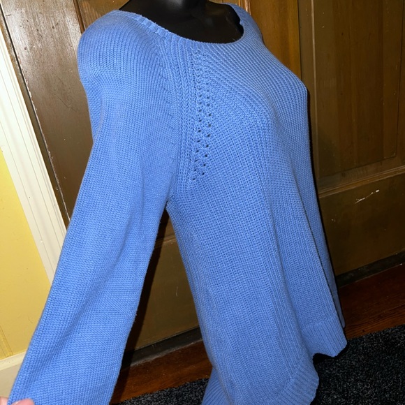 Loft Chunky Knit Blue Pullover Sweater Size S - Picture 10 of 13